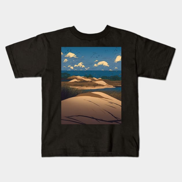 Indiana Dunes National Park Kids T-Shirt by Manzo Carey